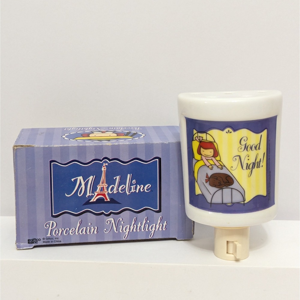 Vintage 2003 Madeline Book Character Porcelain Night Light NEW in Box